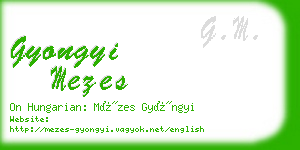 gyongyi mezes business card
